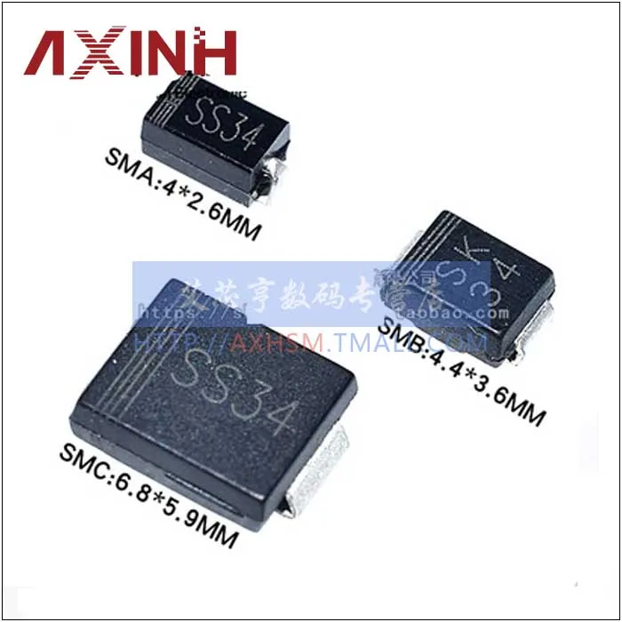 

free shipping1N5822 SS34 SB340 SMA/B/C DO-214AC/AA/AC IN5822 10pcs