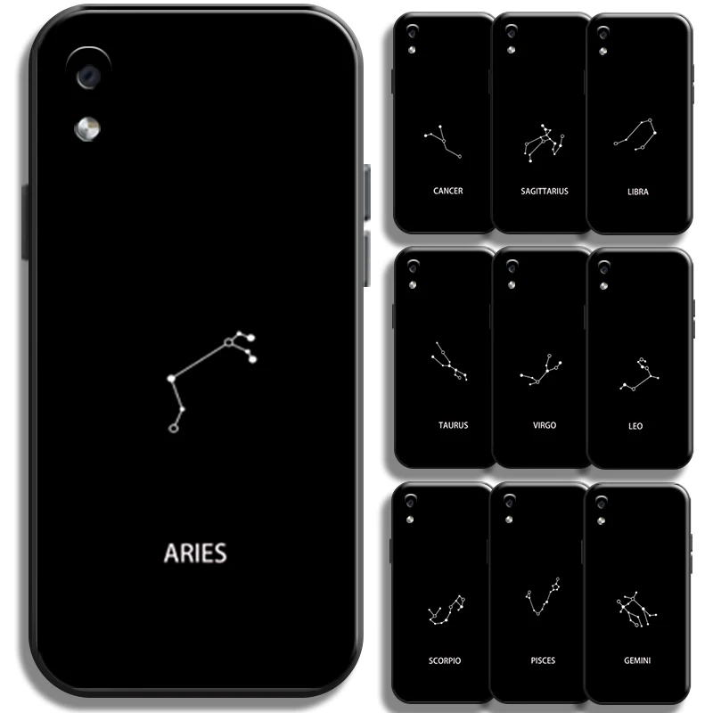 

Twelve Constellations for Samsung Galaxy A10 A10S Phone Case Liquid Silicon Soft Cover Black Shockproof Coque Cases Carcasa