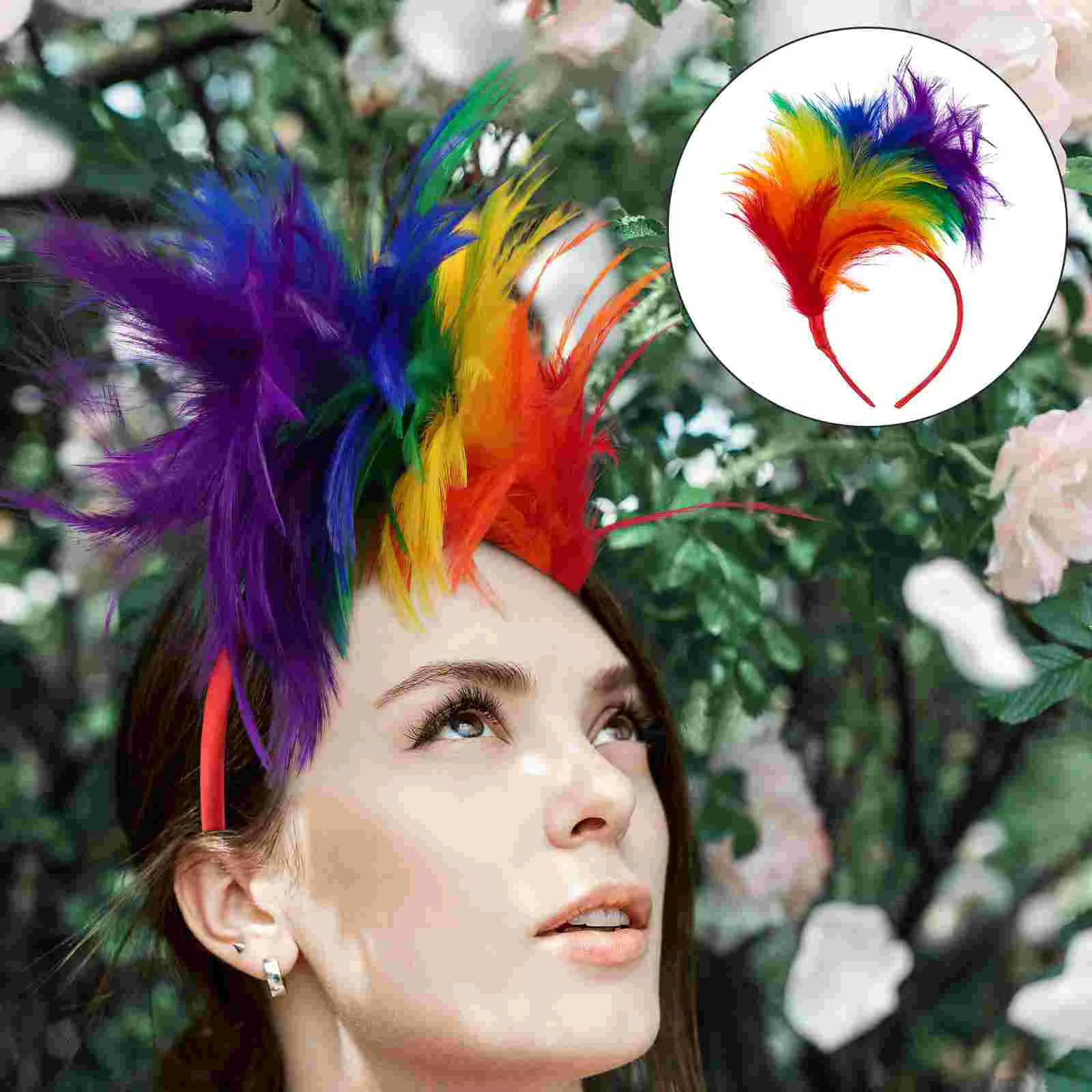 

Feather Fascinator Headband Women Headpiece Wedding Headwear Party Headdress Halloween Ball Photo Headwear Hair Accessories