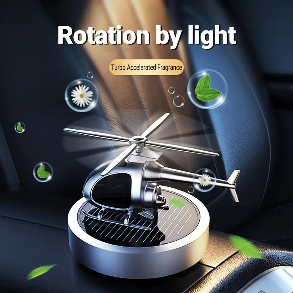 

10ml Car Air Freshener Aromatherapy Helicopter Ornament Solar Design Power Auto Car Rotate Aroma Car Interior Accessories