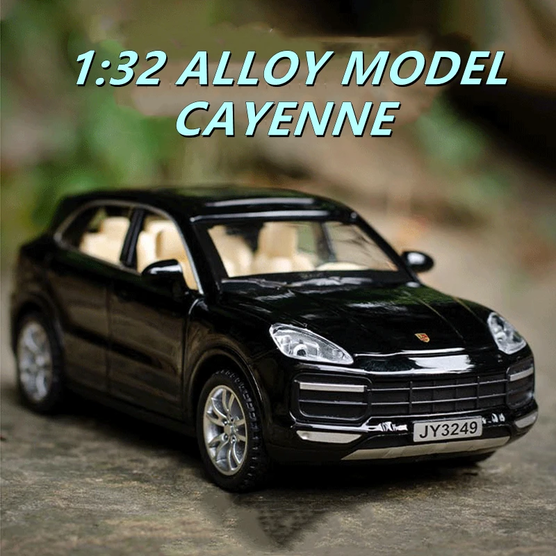 

1:32 Porsches Cayenne Turbo Alloy Car Model Diecast Metal Toy Car Model Simulation Sound and Light Collection Toy Gift