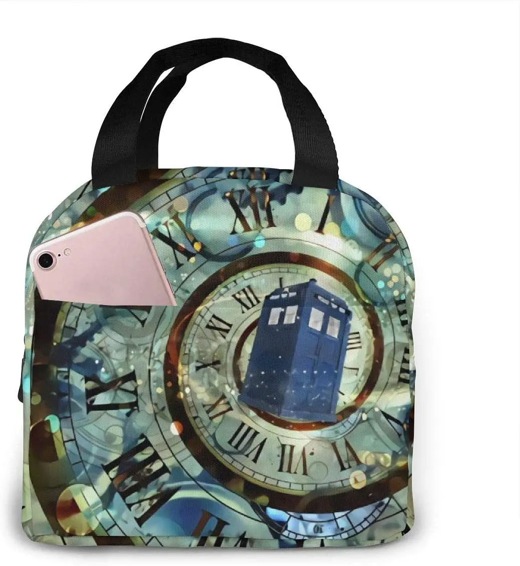 

Doctor Dr Who Police Box Mice Lunch Bag For Picnic Pouch Thermal Cooler Meal Prep Cute Bag Big Leakproof Soft Bags For Lunch Box