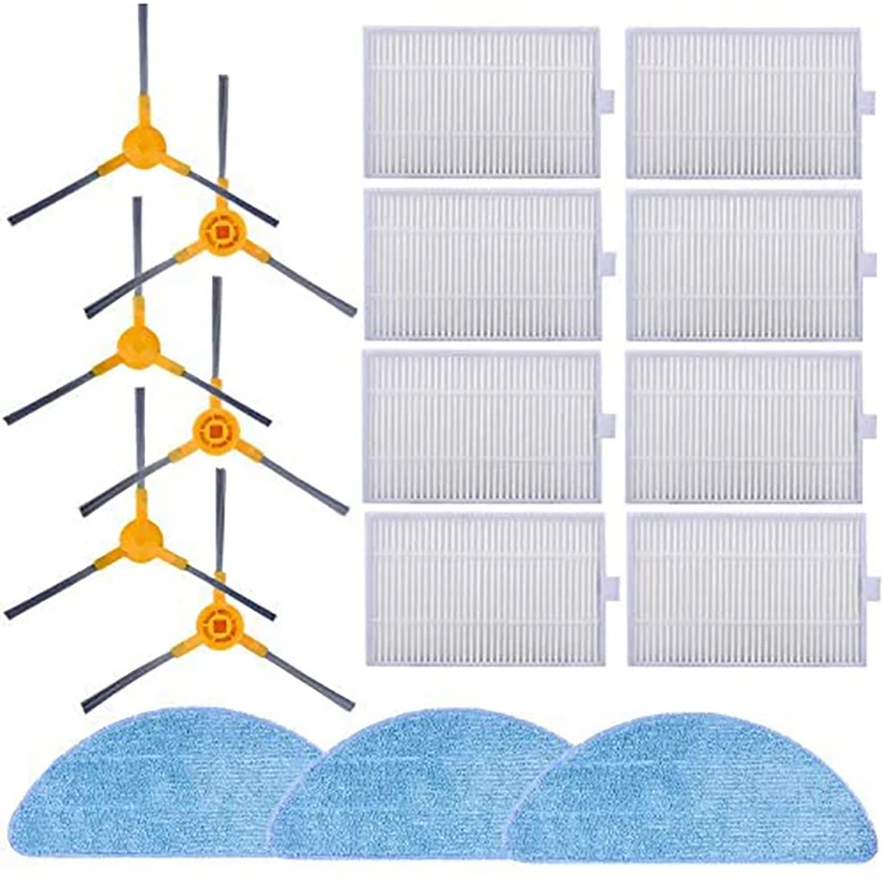 

Replacement Parts Compatible For Proscenic 830T 820S 820T 800T - 8 Filters 6 Side Brushes 3 Mop