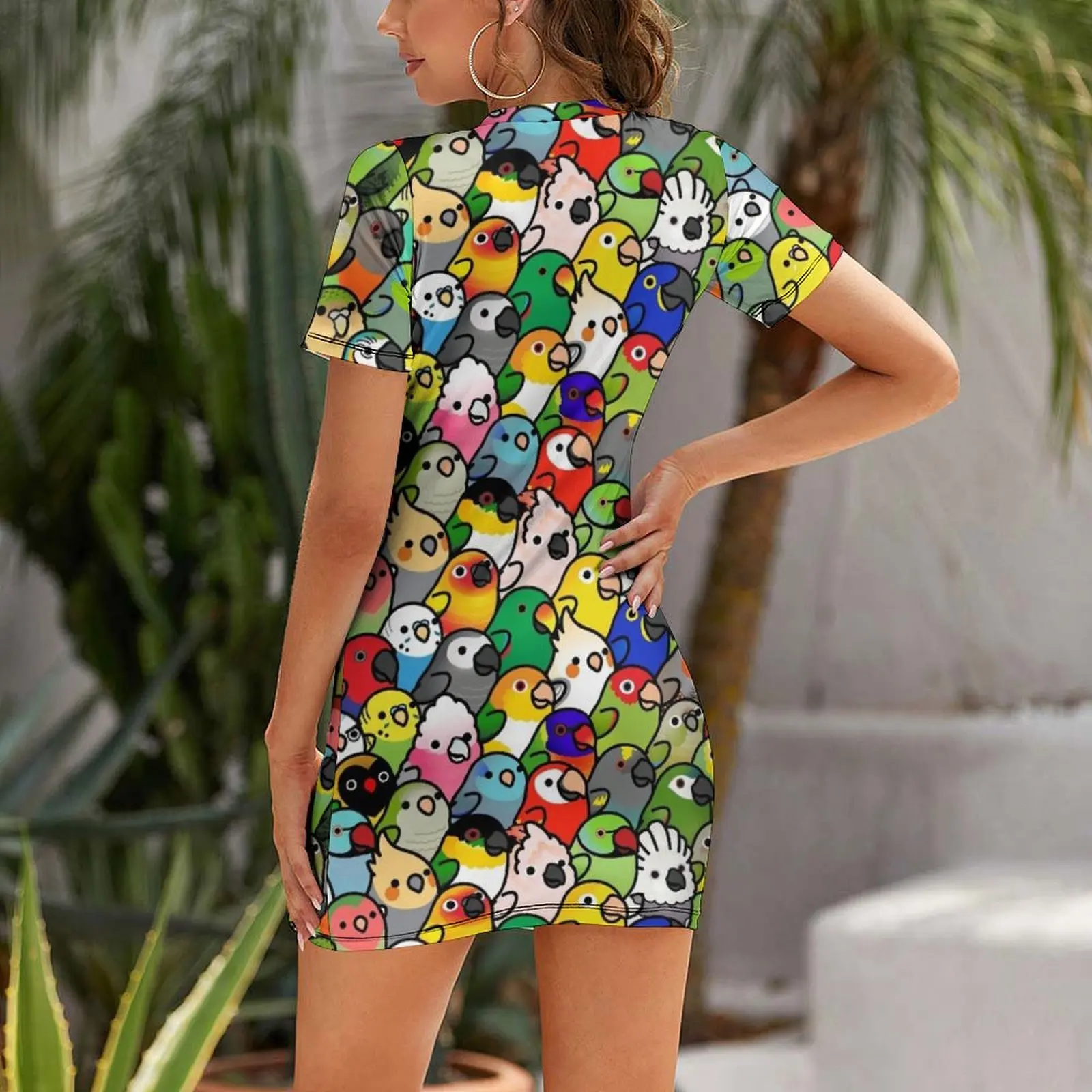 Everybirdy Pattern 2023 платье с короткими рукавами женский летний костюм на день рождения