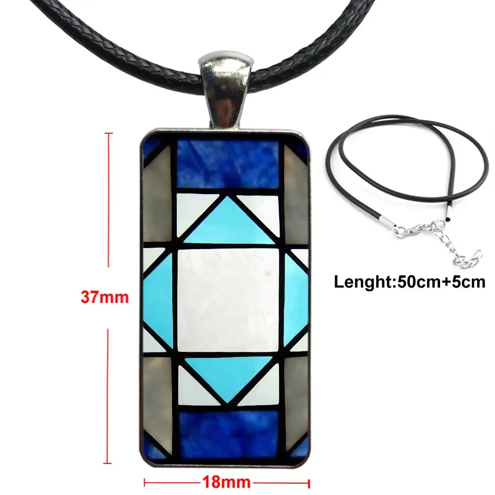 lovely chip and chip stained glass For Women Party For Youth Vintage Jewelry Steel Color Glass Cabochon Choker Pendant Long images - 6
