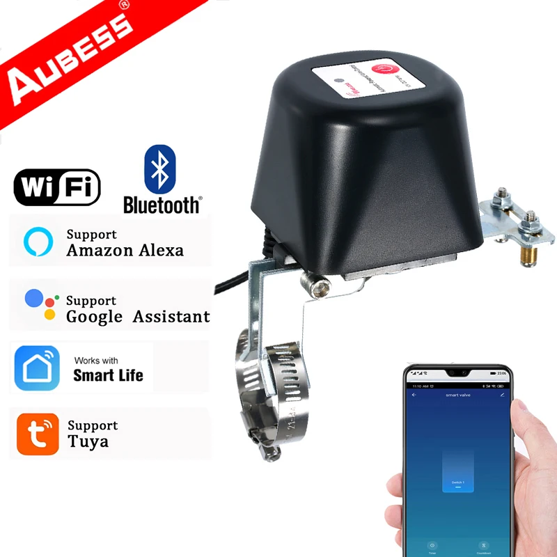 Смарт-контроллер Tuya с Wi-Fi, Bluetooth, для воды и газа, автоматическое выключение, с Alexa Google Assistant SmartLife Smart Garden