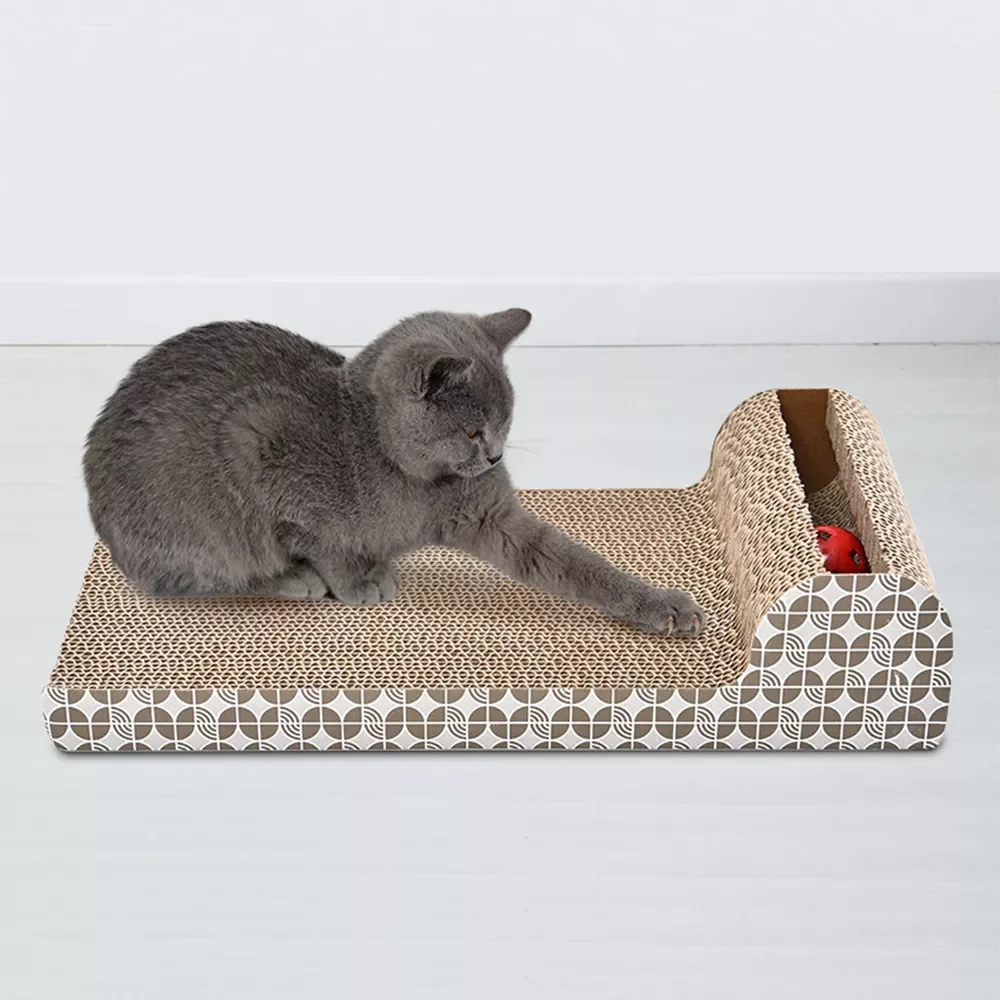 

Cat Scratcher Toy Corrugated Cat Scratch Board Pad Grinding Nails Interactive Protecting Furniture Cat Toy Large Size Cardboard