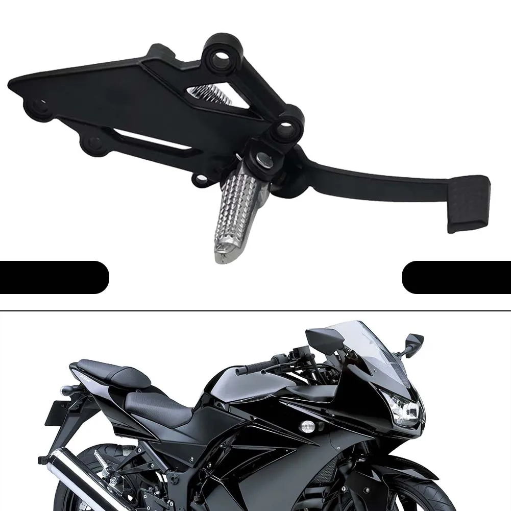 

Foot Peg Bracket Brake Pedal Lever Assembly For KAWASAKI EX 250R NINJA250 R 08-16 300 13-17 Billet Aluminum Alloy Bracket + Stai