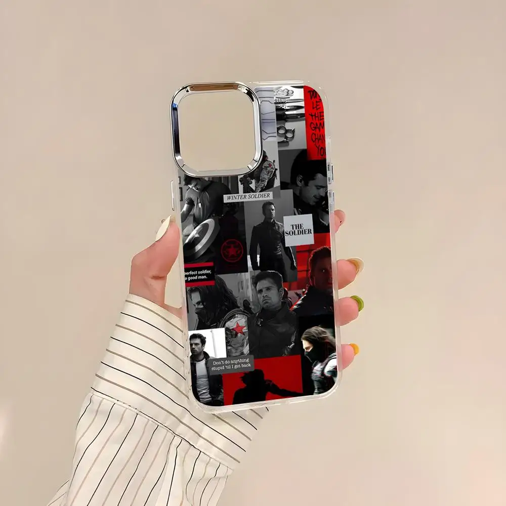Фото Чехол для телефона B-Bucky B-Barnes Winter S-Soldier для iPhone 17 Air 16 15 14 13 12 11 Pro Pro Max Plus, прозрачный, мягкий №4