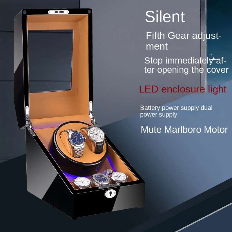 

2+3 Watch Winder For Automatic Watches Box Mechanical Watch Rotator Holder Storage Boxes 5th Gear Adjustment Battery Available