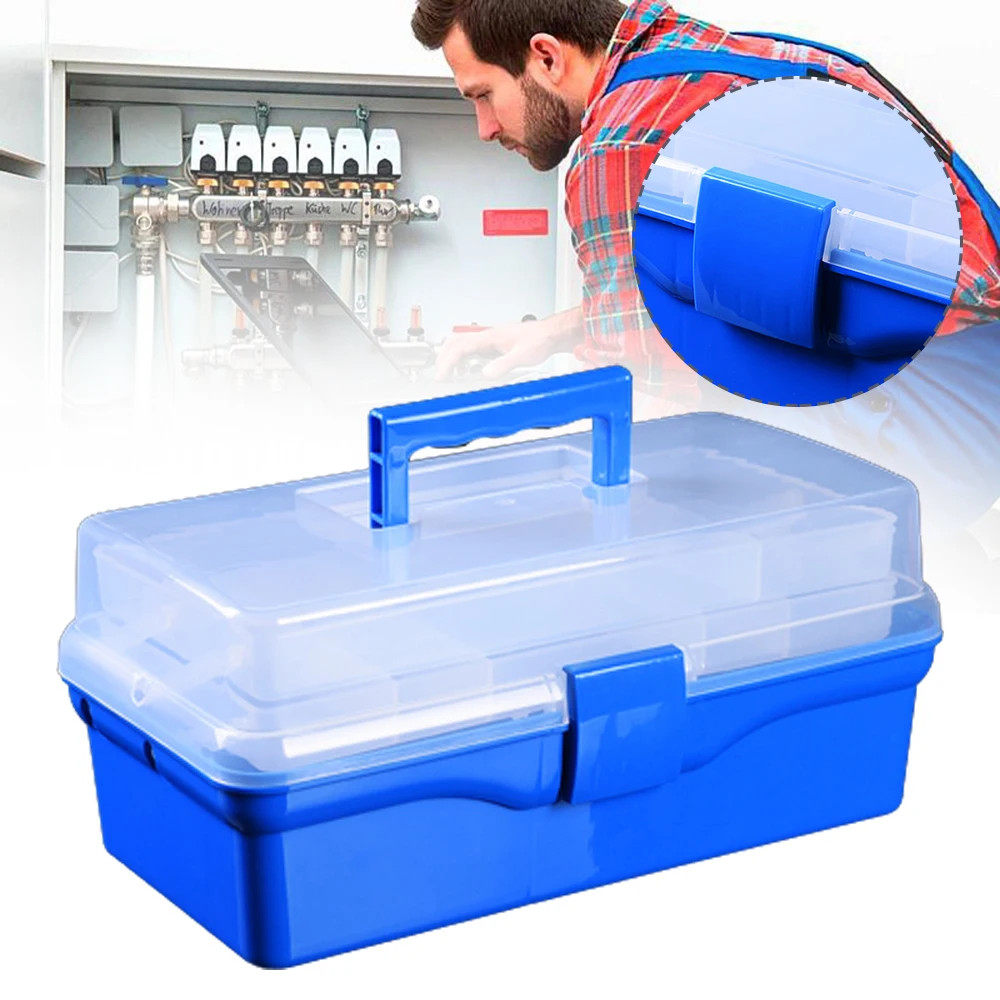 

New Hot Translucent Plastic Tool Box Stationery Pencil Fishing Gear Storage Box