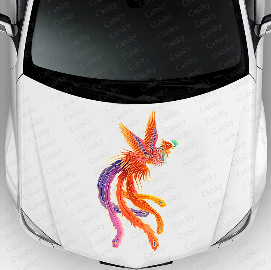 Наклейка на корпус с изображением животного Феникса универсальная виниловая