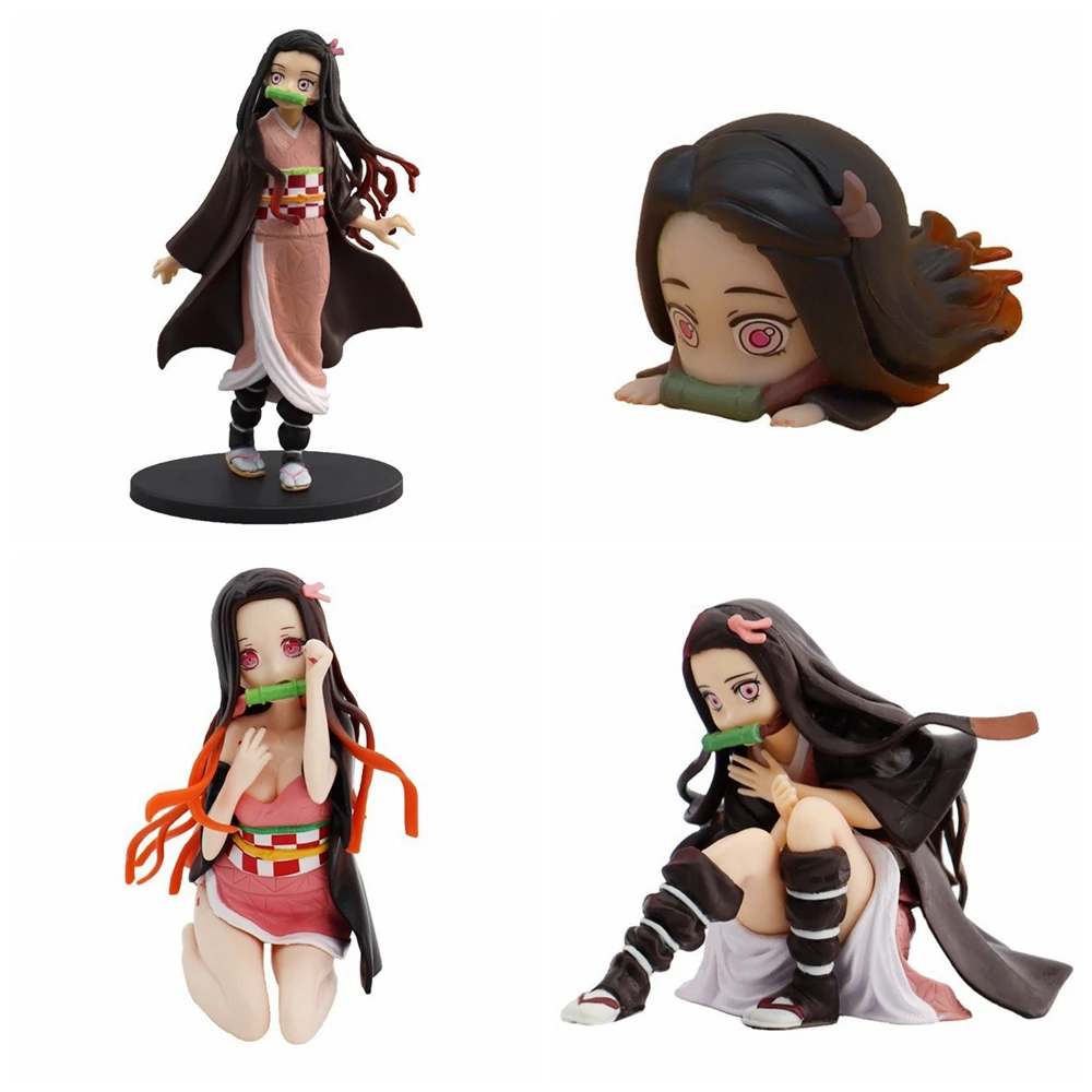 

Demon Slayer Nezuko Sexy Figure Anime Stand Model Pvc Desktop Car Cartoon Cute Ornament Figure Gift for Women Girls