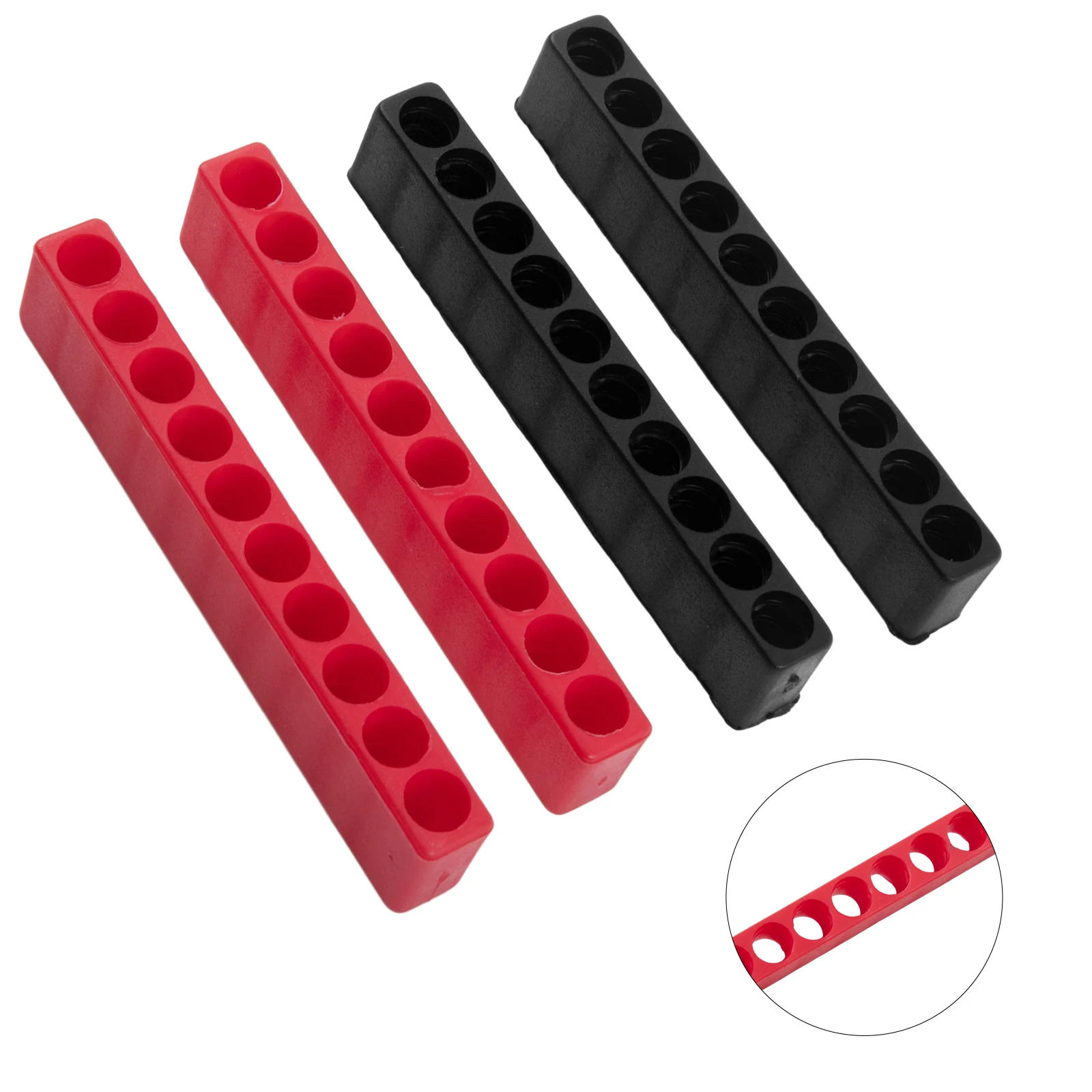 

Держатель бит 1/4", 12 отверстий, черный/красный, пластик