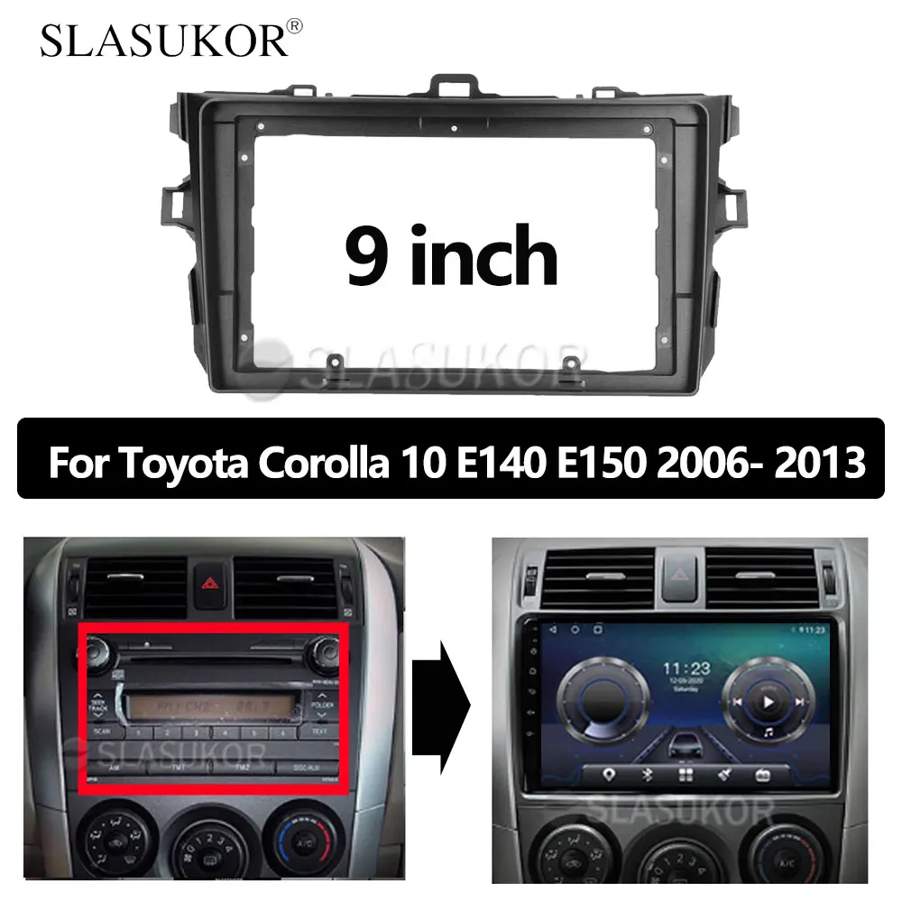 

9-дюймовая панель для Toyota Corolla 10 E140 E150 2006- 2013 монтажная рамка для монтажа панели