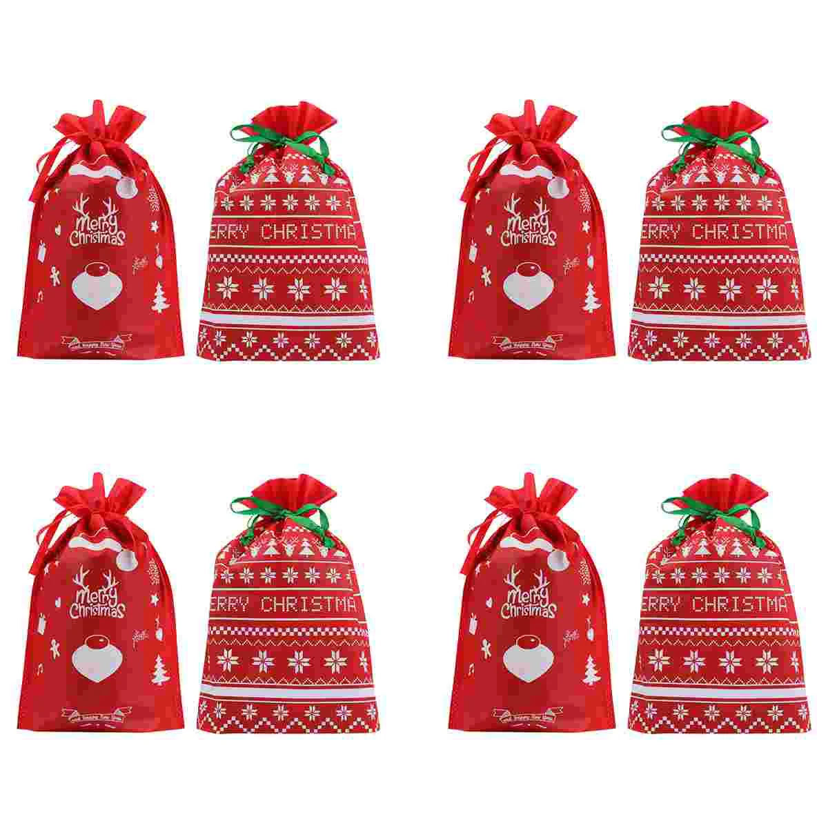 

Holiday Treat Christmas Drawstring Snack Bags Printed Drawstring Christmas Drawstring