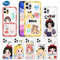 disney princess case for apple iphone 13 pro 12 mini 11 pro xr x xs max 7 7s 8 plus 6 6s soft transparent phone coque alice