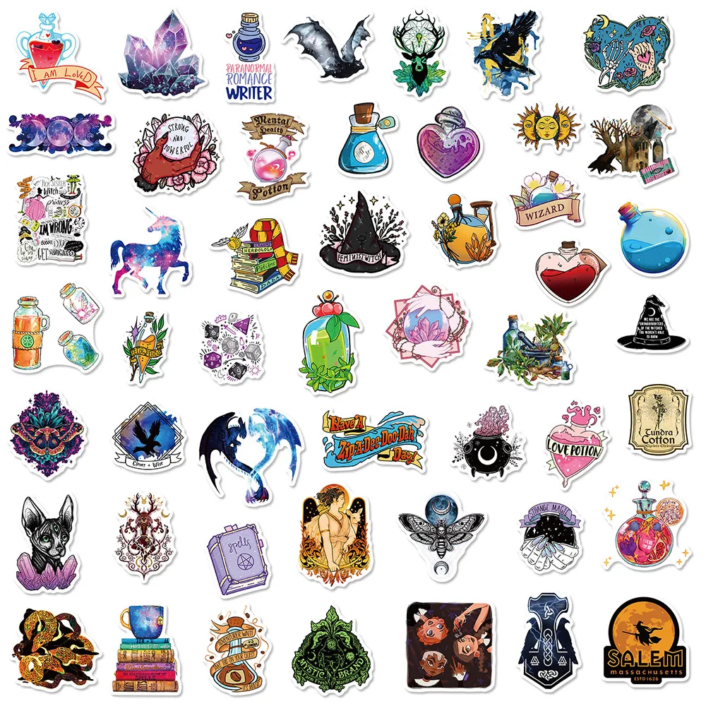 103050pcs cartoon gothic moon magic cool stickers aesthetic decals kids toy motorcycle car phone laptop art graffiti sticker free global shipping