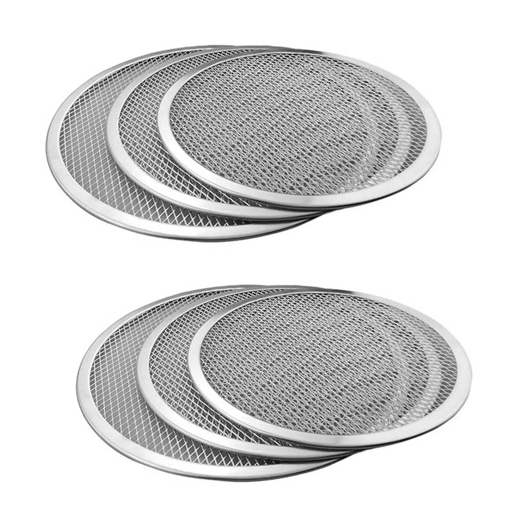 

2X Professional Round Pizza Oven Baking Tray Barbecue Grate Nonstick Mesh Net(14 Inch)