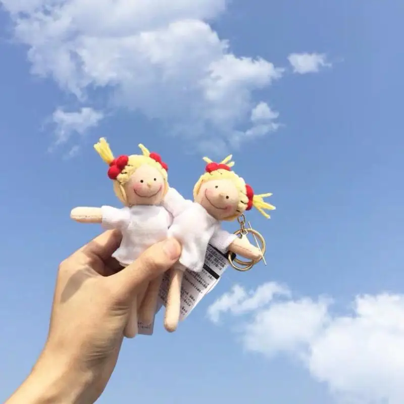 

10CM Creative Cartoon Plush Toy Cute Bag Pendant Stuffed Toy Key Chain Tied Hair With Clothing Stuffed Toy for Birthday Gifts
