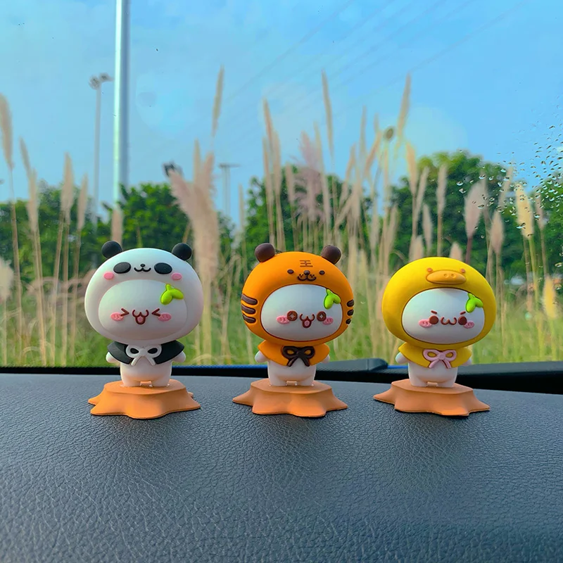 

Cute Cartoon Decoration Car Center Console Ornaments Interior Accessories Tiger Yellow Duck Panda Frog Lovey Auto Toys Gifts