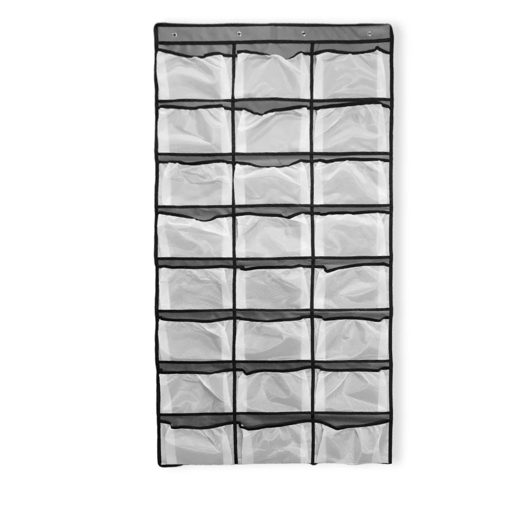 

Hanging Storage Bag Wardrobe Fabric Pouch Organizer with Mesh Pockets