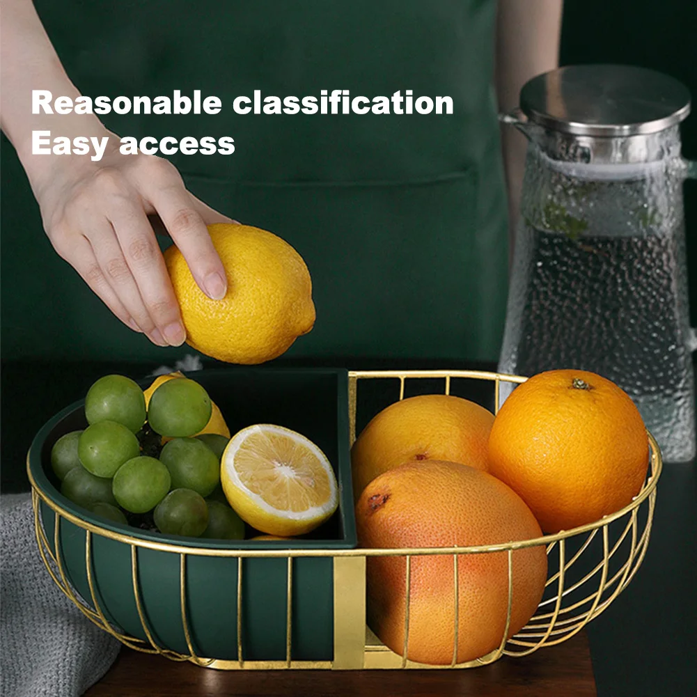 

Snack Bowl Modern Container Hollowed Out Storage Kitchen Fruit Basket Iron Wire Vegetable Home Nordic Style Living Room Drain