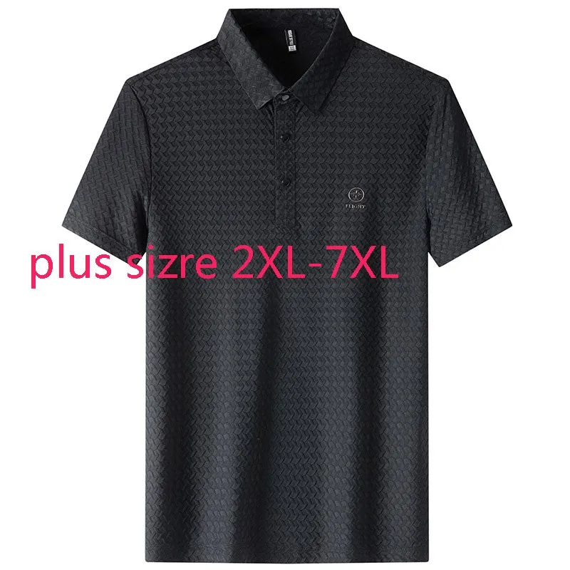 

New Arrival Suepr Large Summer Young Men Fashion Casual Short Sleeve Knitted Plus Size 2XL 3XL 4XL 5XL 6XL 7XL