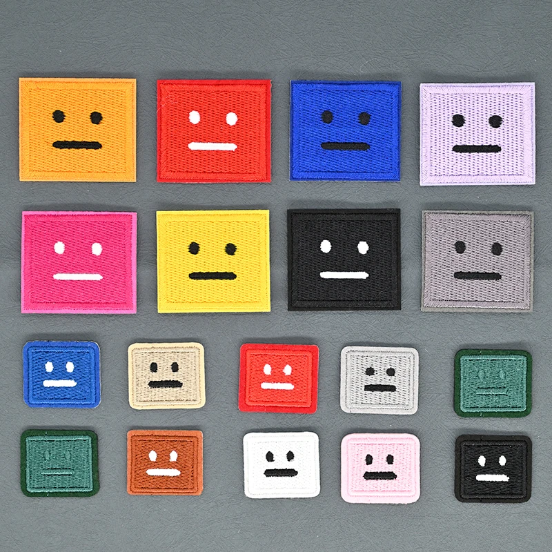 без выражения вышивка патчи аппликация ткани пришить ткань покер лицо для одежды