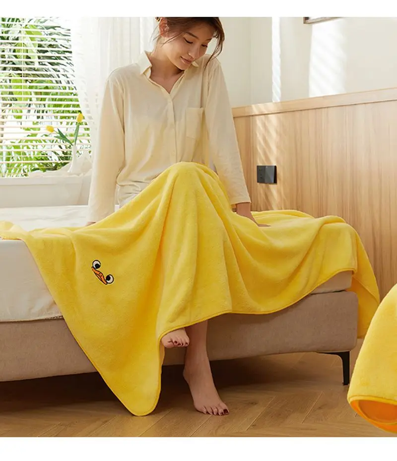 JY bath towel  swimming beach towel soft absorbent thin style yellow 70*140CM MT01