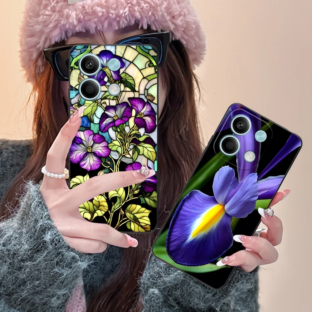 Чехол для мобильного телефона Iris Flower Pretty чехол Xiaomi Redmi Note 13 12 11 10 9 8 7 6 S A Pro Lite Plus