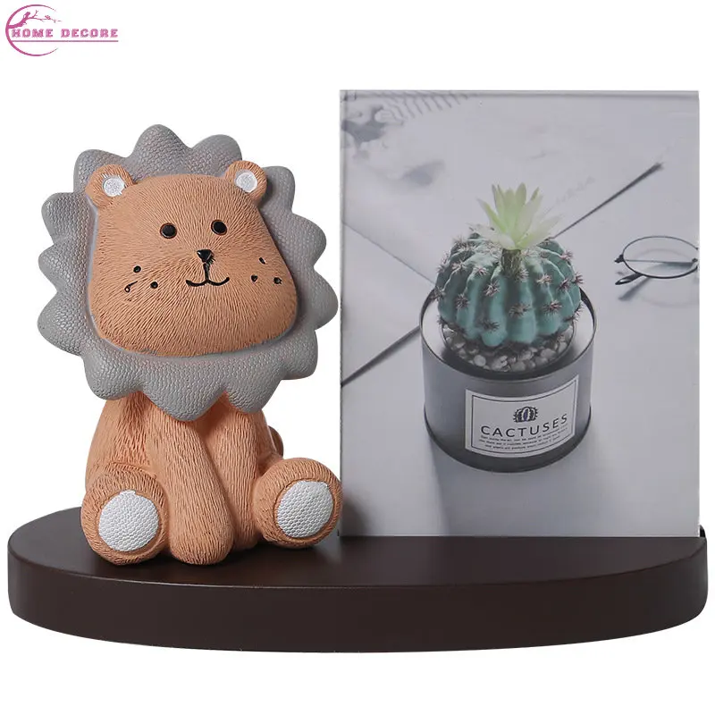 

INS стиль крутая креативная фоторамка с Львом настольное украшение детская комната декорация фотография