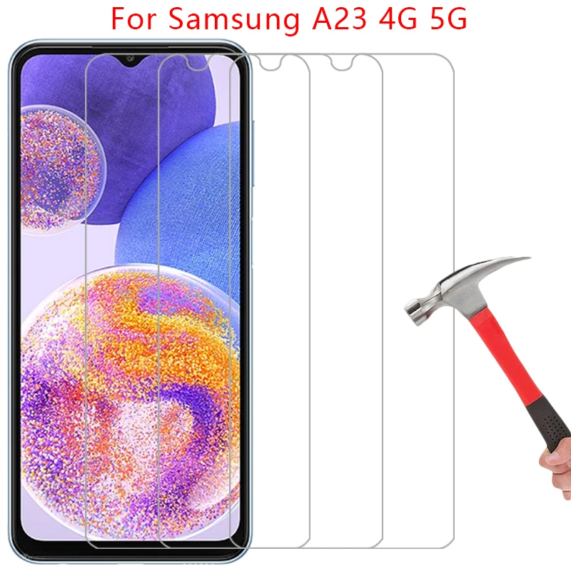 Закаленное стекло для Samsung Galaxy A23 4G 5G чехол телефона samsung 23 galaxya23 a 23a 5 г a235g задняя
