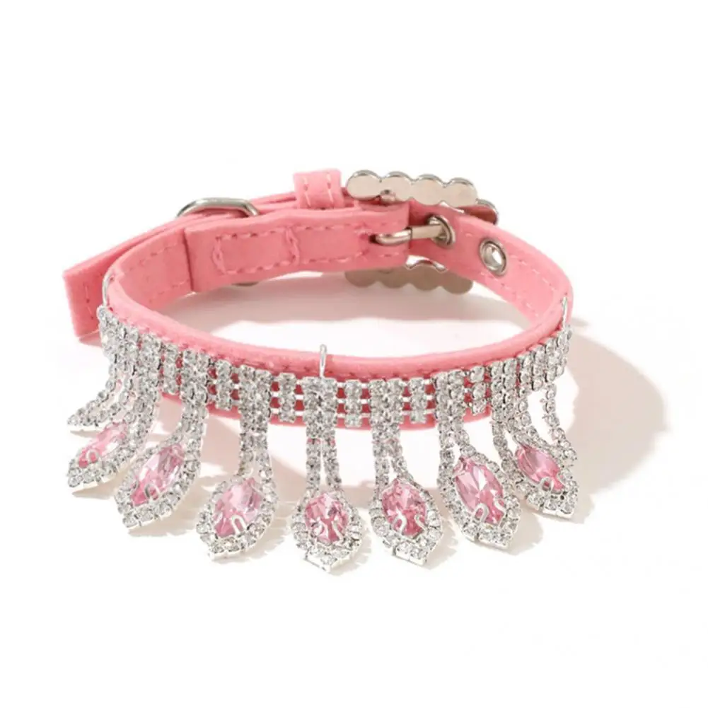 

Dog Necklace Cute Lovely Comfortable Pet Dog Collar with Pendant for Teddy Pet Collar Dog Necklace