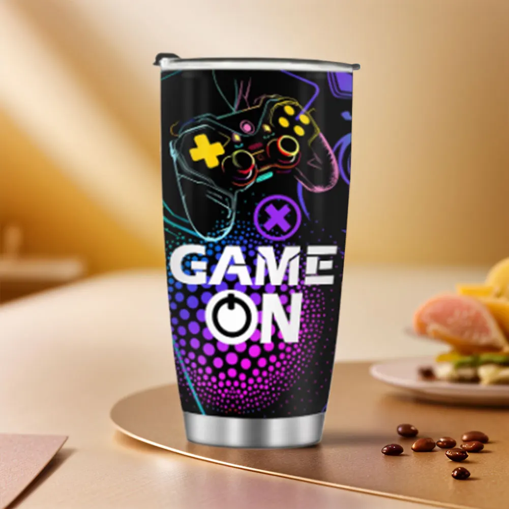 20 унций стакан для геймера из нержавеющей стали с крышкой чашка питья