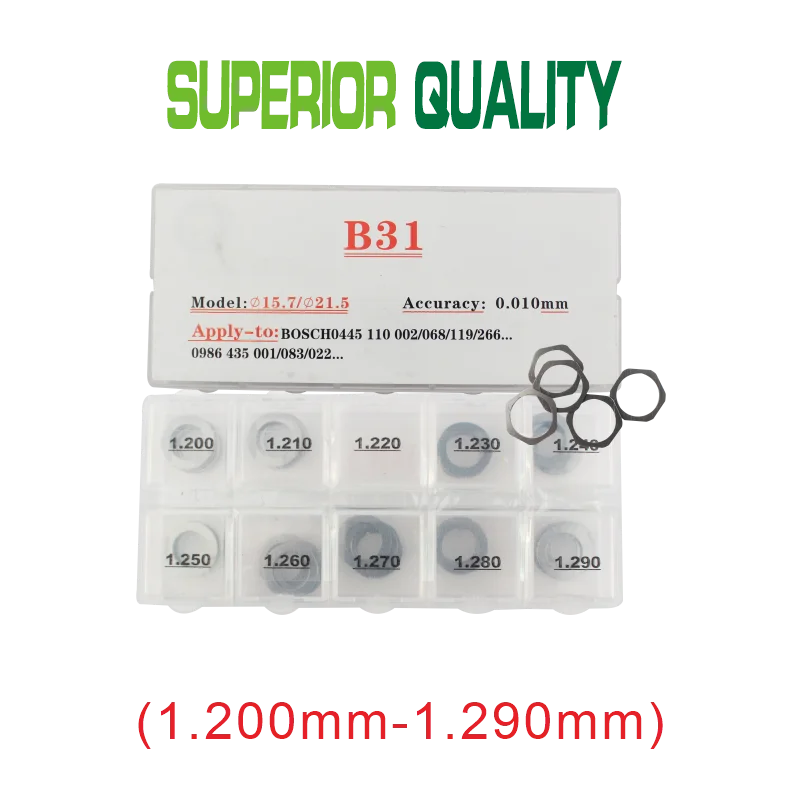 

50 шт. коробка дизель B41 B40 B26 B25 B22 настраиваемые прокладки для инжектора с общей топливной магистралью B48 B31 B16 уплотнительная шайба B14 B13 B12 B11 для BOSCH