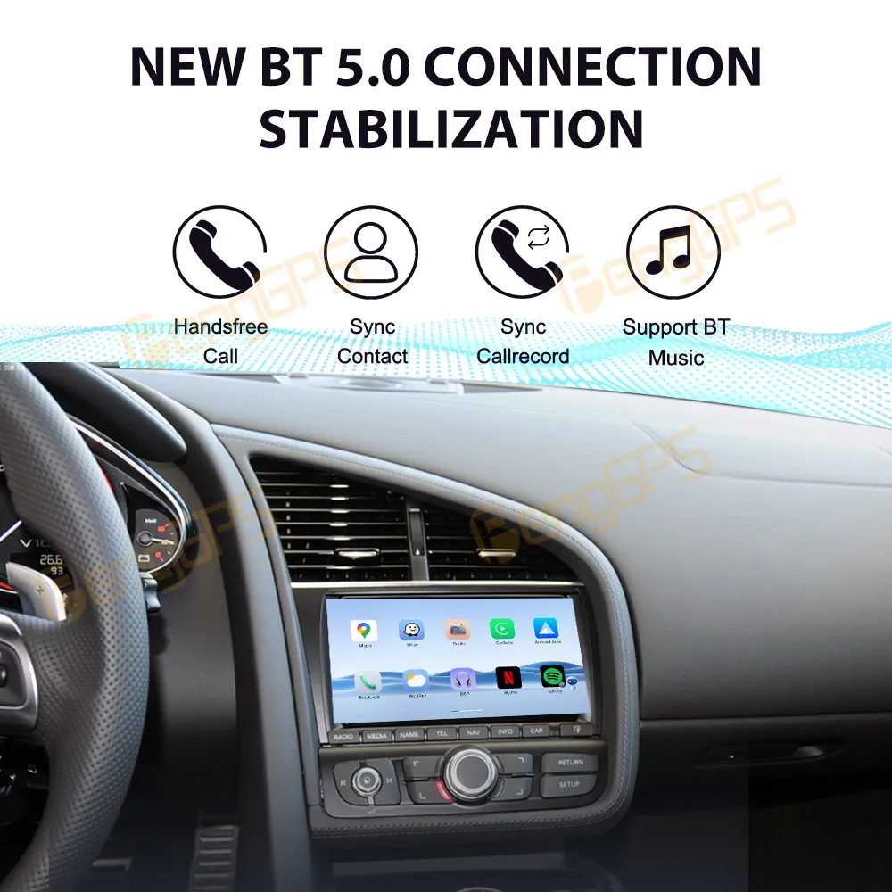 Автомагнитола для Audi R8 V8 V10 2007 -2015 Android 2Din стереоприемник Авторадио мультимедийный