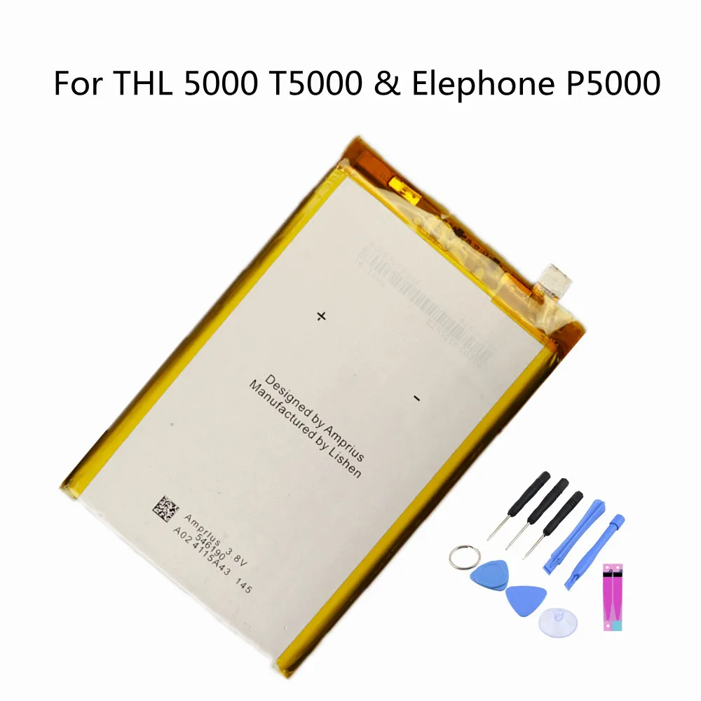 

New Original THL 5000 T5000 Replacement Battery For Elephone P5000 Bateria 5.0 Inch 5000mAh Mobile Phone Batterie + Tools
