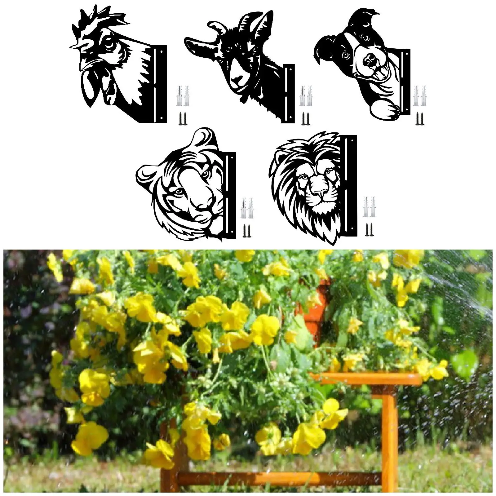 Металлическое животное двор художественное искусство металлическое для дорожек