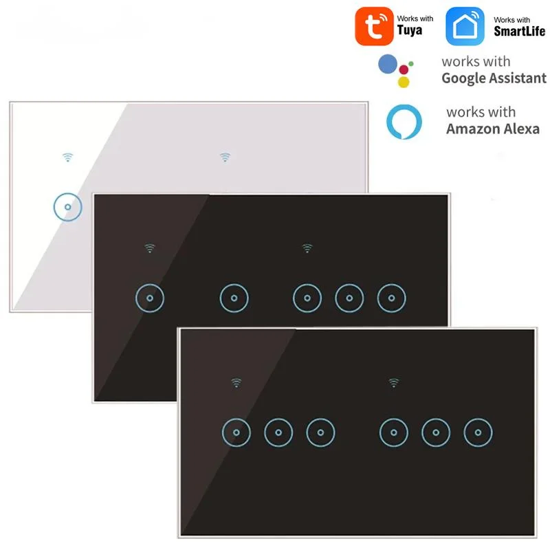 

Ewelink/Tuya Smart Switch 1/2/3/4/5/6 Gang US WIFI Switch,AC90-250V EU WIFI Light Switch,Support Alexa Google Voice Contro