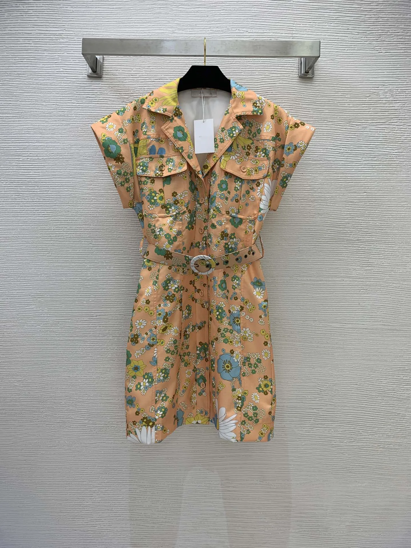 

New Fashion 2022 Top Linen Fabric Lapel Cardigan Dress