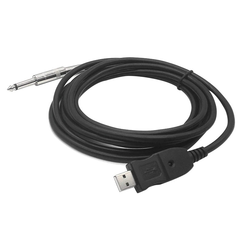 

USB-кабель для гитары мм, кабель для записи басов на гитару, USB-кабель для ПК, адаптер, преобразователь, соединительный интерфейс