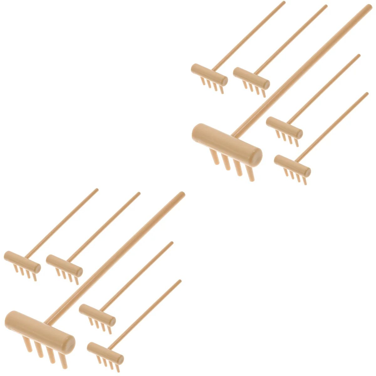 

12 Pcs Sand Rake Desktop Decore Landscape Micro Rakes Self Made Meditation Small Zen Plastic Miniature