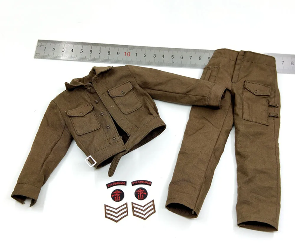 

UJINDOU UD9013 1/6 WWII Series The British Commando Of Year 1944 War Dress Suit Tops Pant With Badge Rank Stripes For Collect