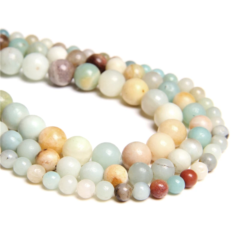 Бусины из натурального амазонита 4/6/8/10/12 мм