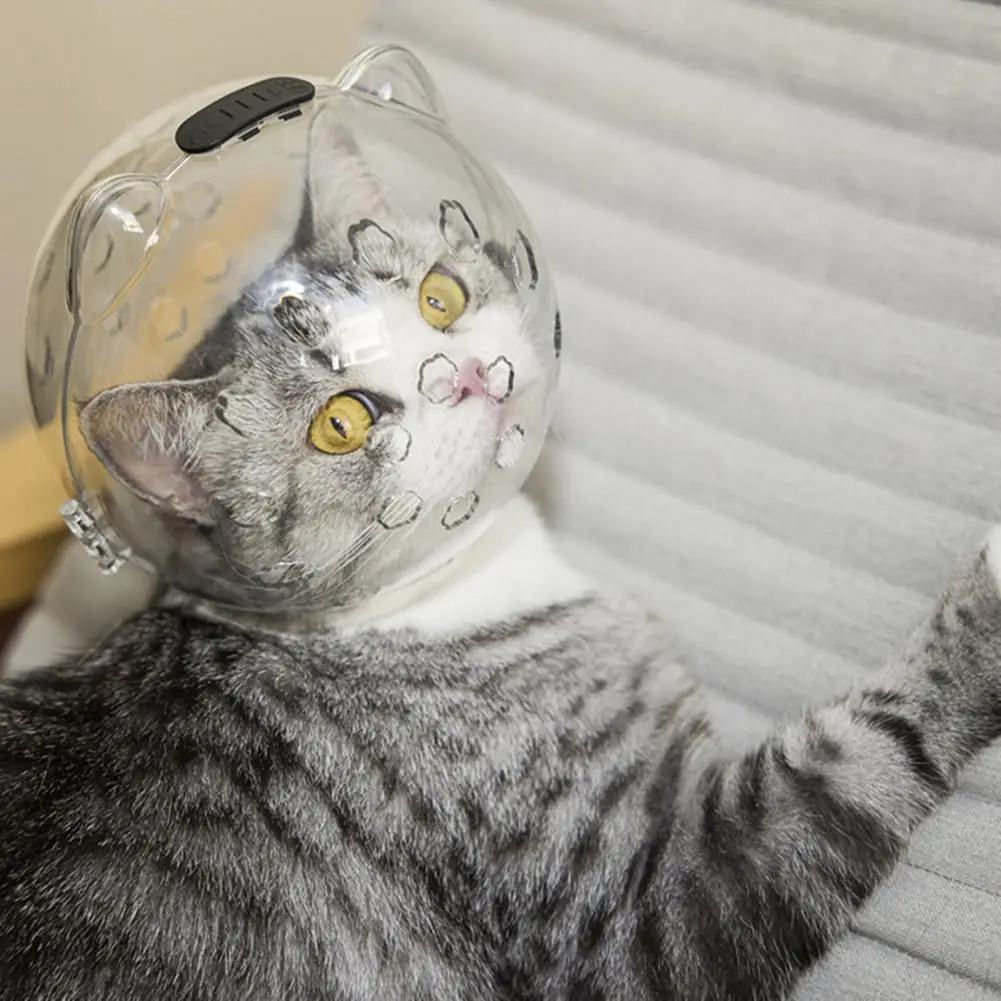 

Чехол для головы котенка удобный дышащий защитный чехол для головы кота в форме шара противолижущего питомца товары для домашних животных