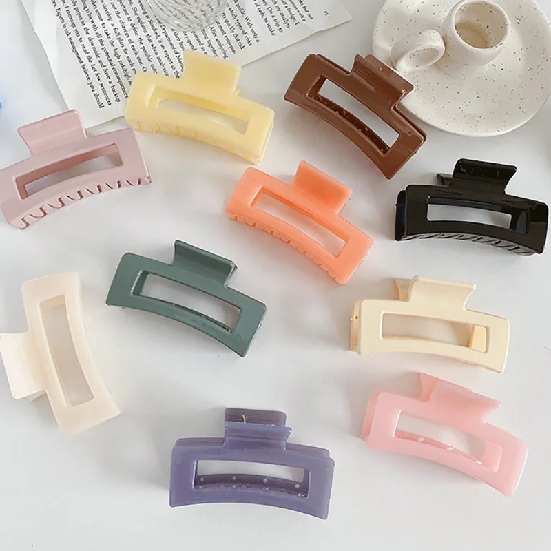 

Acrylic Hair Claw Clips for Woman Transparent Ponytail Hairpin Simple Elegant Hair Accessories Crab Headwear Barrettes Hairgrip