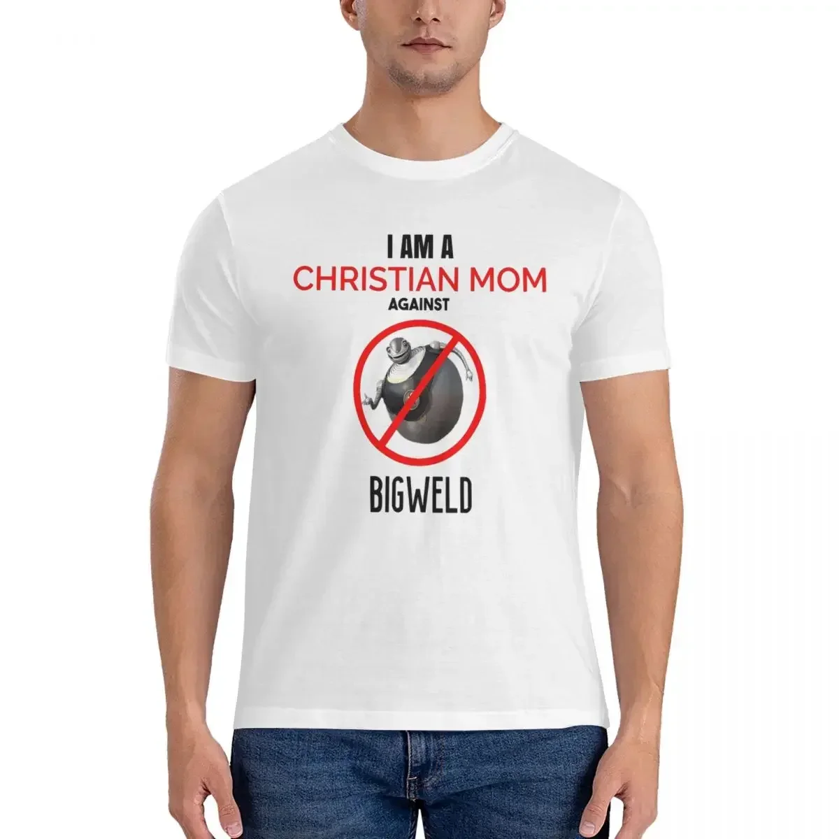 Футболка из 100% хлопка Christian Mom Against BIGWELD мужская модная футболка большого размера