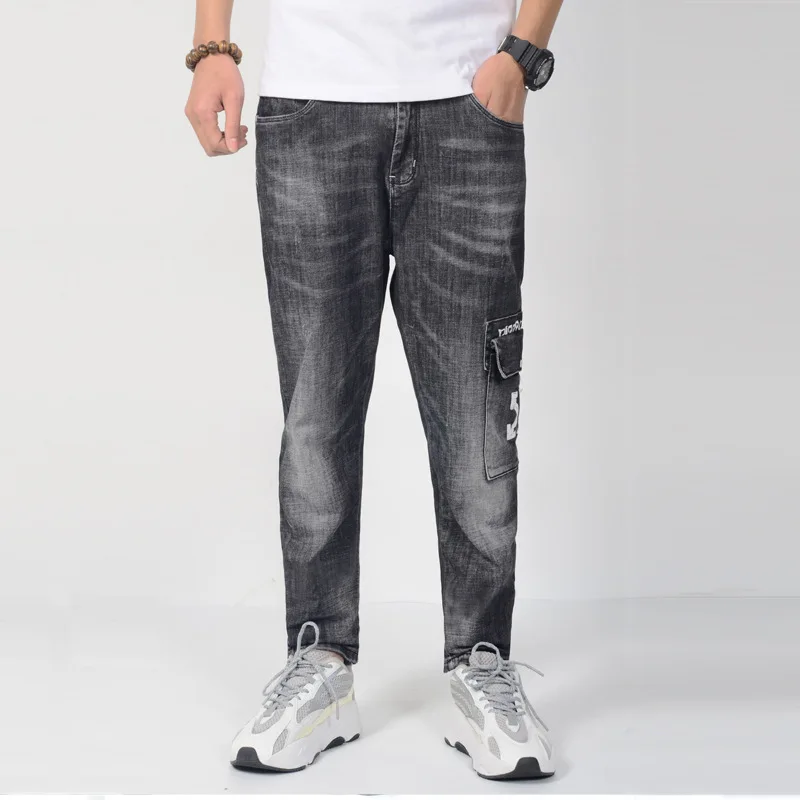 New Men's Zipped Jeans Stretch Biker Pants Fashion Classical Denim Jeans Men Slim Male Jeans
