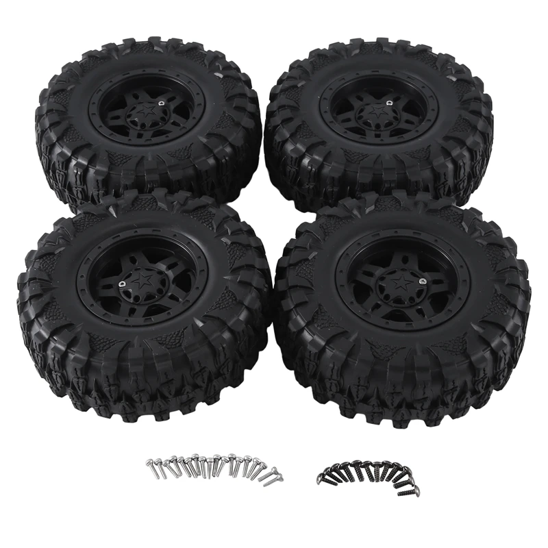 

4PCS 120Mm 2.2 Beadlock Wheel Rim Tire Set For 1/10 RC Crawler Car Axial SCX10 Wraith Capra RR10 RBX10 Traxxas TRX4